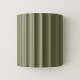 Arandela Design Canelado Resina Fosca Minimalista