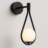 Arandela Design Gota Vidro Opalino Minimalista