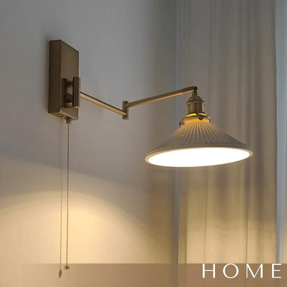 Arandela de Parde Articulada Retrô Dourada