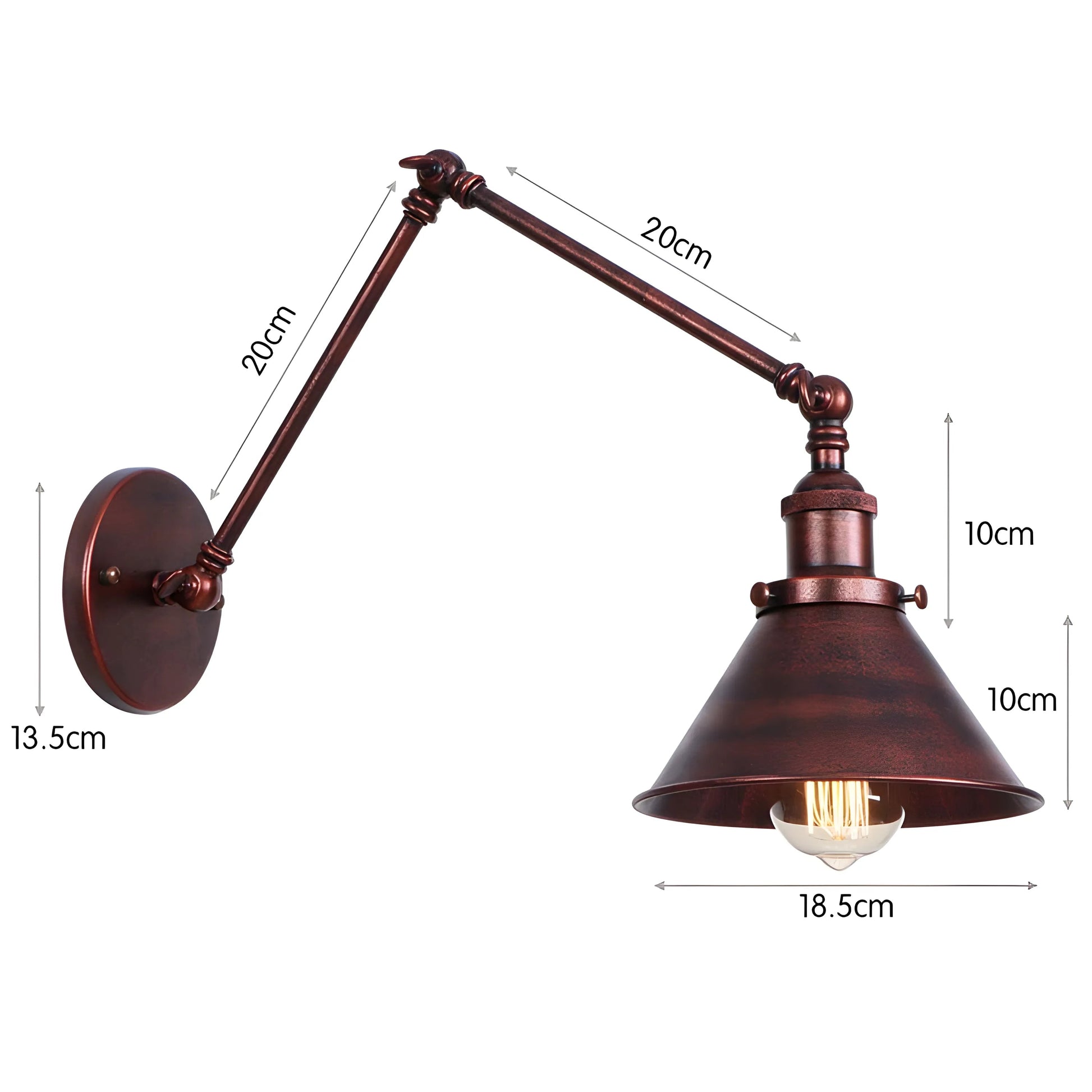 Arandela Industrial Retrô Articulada Liorah Artic