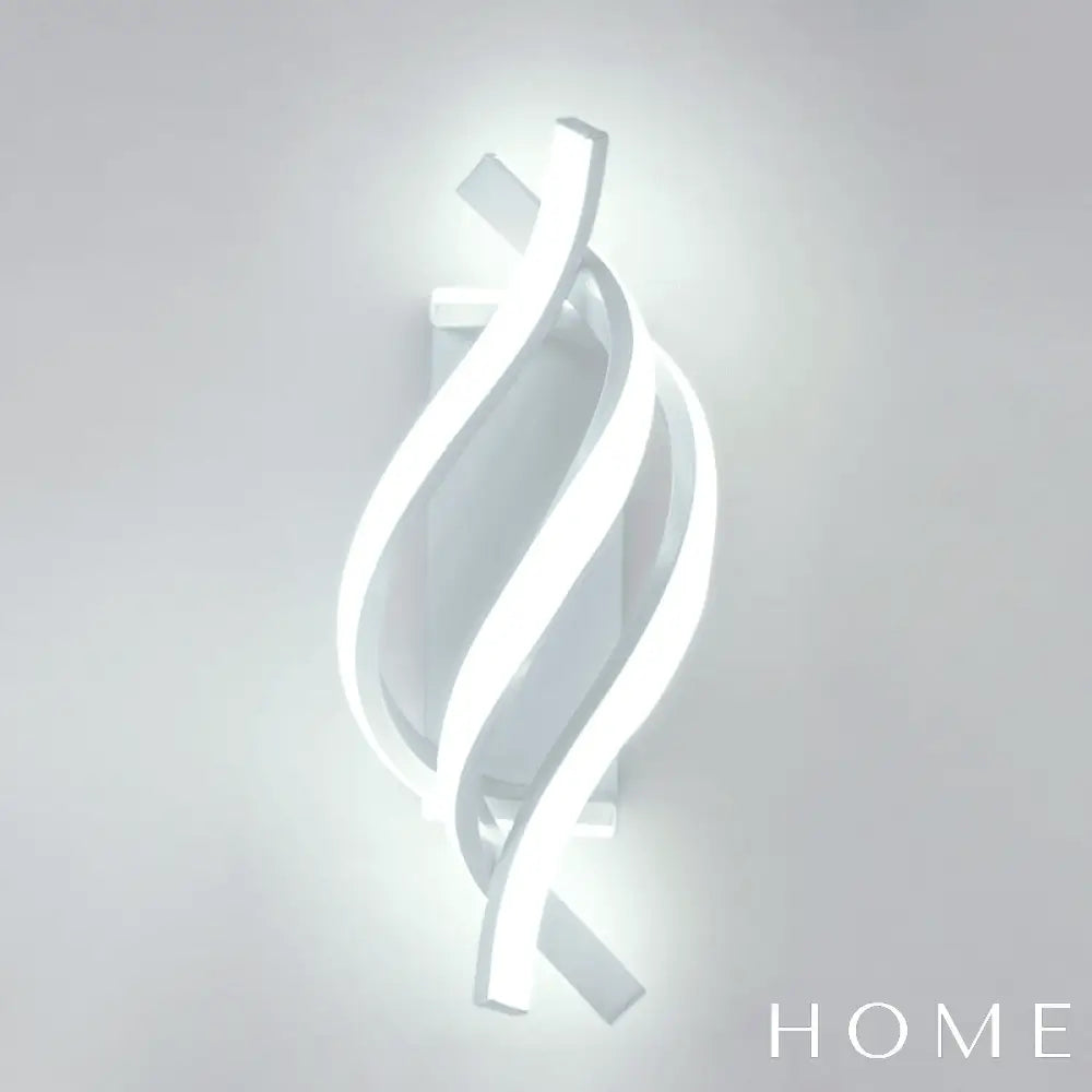 Luminária De Parede Espiral Moderna Branca 1 Peça / Quente (2700-3500K) Iluminação