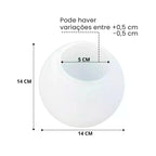 Globo Esfera Bola 10, 12, 14 e 15 cm Diametro Vidro Fosco Sem Colar