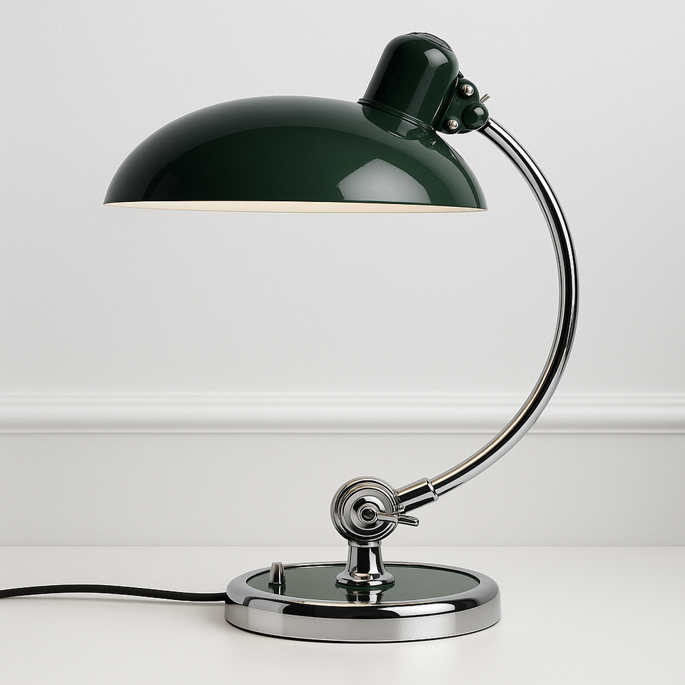 Abajur Articulado Moderno Braço Cromado Cúpula Design - homedecor