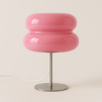 Abajur Bauhaus Laranja Vidro Aço Inox USB Design - homedecor
