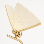 Abajur Butterfly Vidro Texturizado Base Dourada Delicada - homedecor