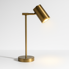 Abajur Dourado Articulado LED Integrado Luxo Moderno - homedecor