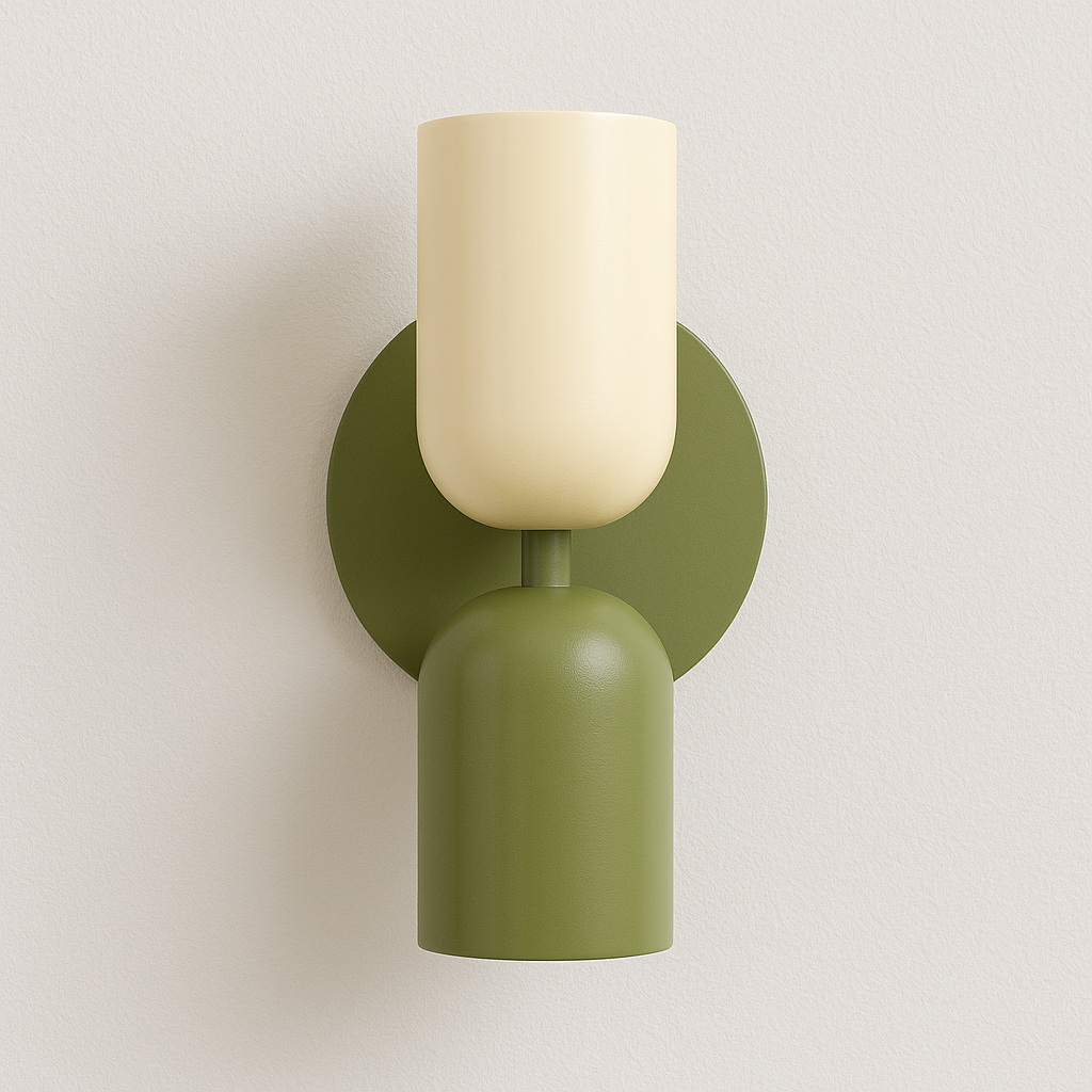 Arandela Colorblock Verde Sage Terracota Moderno - homedecor