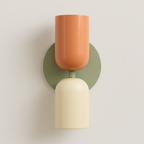 Arandela Colorblock Verde Sage Terracota Moderno - homedecor