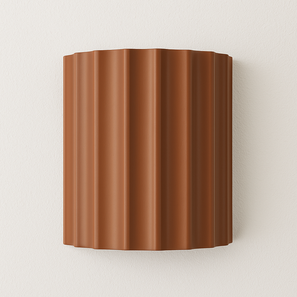 Arandela Design Canelado Resina Fosca Minimalista - homedecor