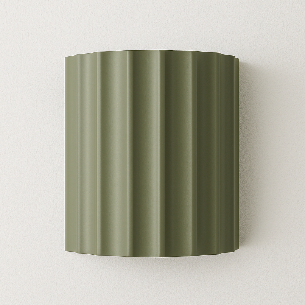 Arandela Design Canelado Resina Fosca Minimalista - homedecor
