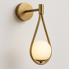 Arandela Design Gota Vidro Opalino Minimalista - homedecor
