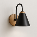 Arandela Escandinavo Madeira Metal Design Nórdico - homedecor