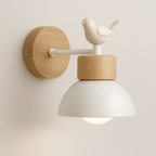 Arandela Escandinavo Passarinho Madeira Design Nórdico - homedecor