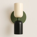 Arandela Retrô Moderna Verde Oliva Dourado Design - homedecor