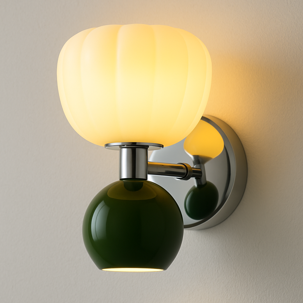 Arandela Cromada Vidro Canelado Liso Elegante Design - homedecor