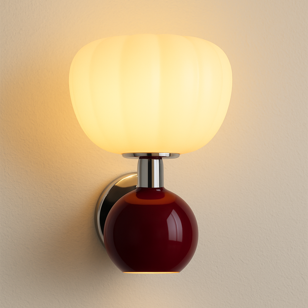 Arandela Cromada Vidro Canelado Liso Elegante Design - homedecor