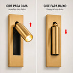 Arandela LED Articulada Dourado Minimalista 360°