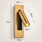 Arandela LED Articulada Dourado Minimalista 360°