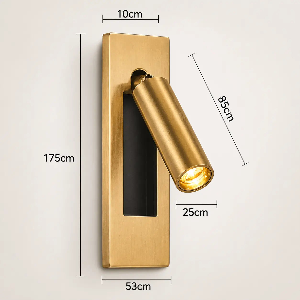 Arandela LED Articulada Dourado Minimalista 360°