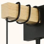 Arandela Japandi Zen Bamboo | Bambu e Madeira Clara