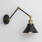 Arandela Industrial Liorah | Braço Pantográfico Níquel e Cobre