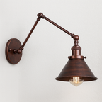 Arandela Industrial Liorah | Braço Pantográfico Níquel e Cobre