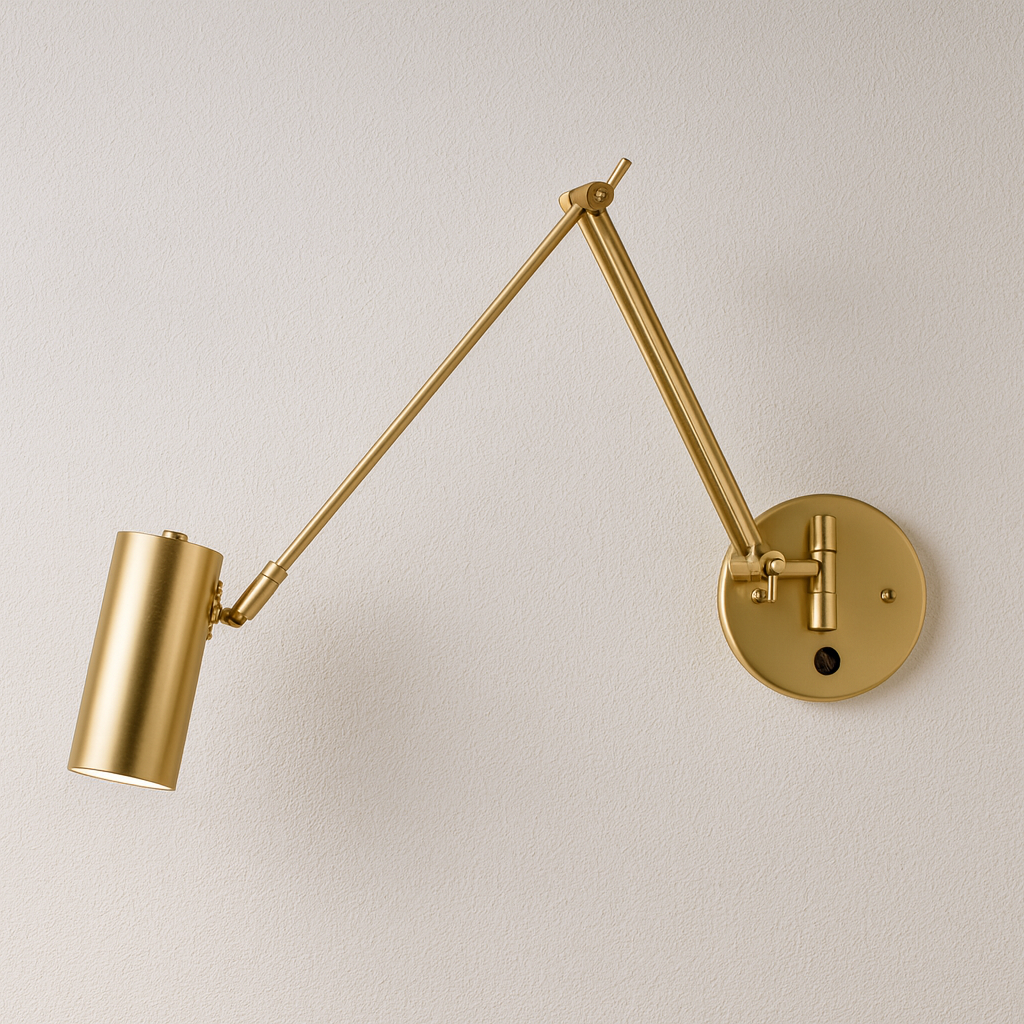 Arandela Articulada Asan Dourada | Extensão 53cm