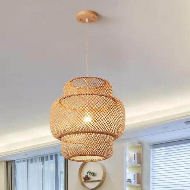 Pendente Sala Jantar Vime Natural Vine Fibras Naturais - homedecor