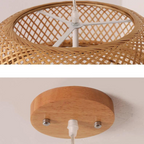 Pendente Sala Jantar Vime Natural Vine Fibras Naturais - homedecor