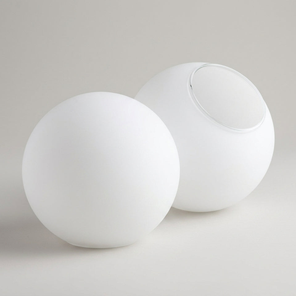 Globo Esfera Bola 10, 12, 14 e 15 cm Diametro Vidro Fosco Sem Colar