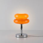 Luminária de Mesa em Vidro e Inox Crystaline