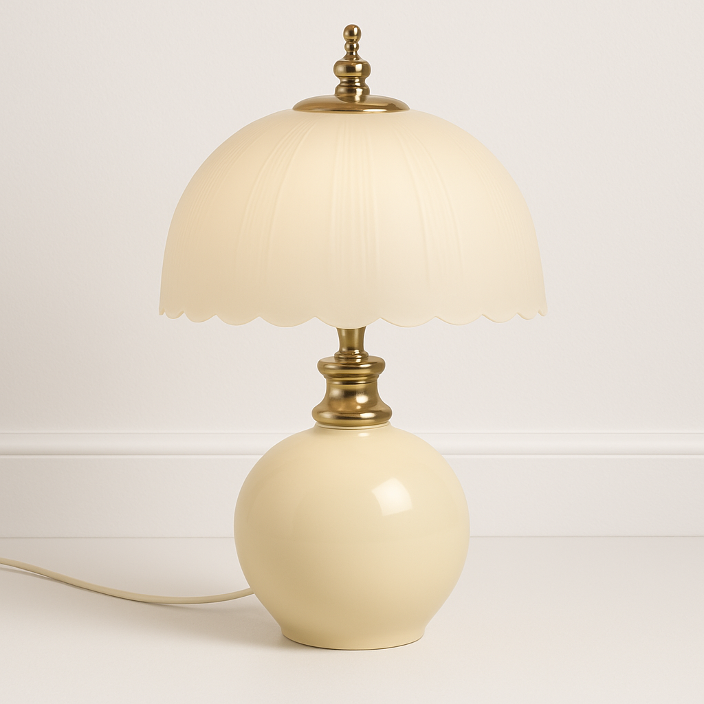 Luminária Cerâmica Vidro Retrô Romântico Design - homedecor