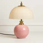 Luminária Cerâmica Vidro Retrô Romântico Design - homedecor