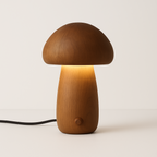 Luminária Madeira Maciça Cogumelo LED Design Organicista - homedecor