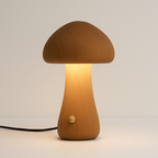 Luminária Madeira Maciça Cogumelo LED Design Organicista - homedecor