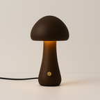 Luminária Madeira Maciça Cogumelo LED Design Organicista - homedecor