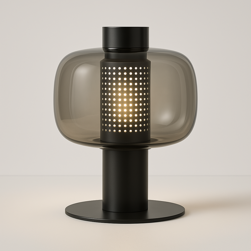 Luminária de Mesa Design Arquitetônico Vidro Soprado - homedecor