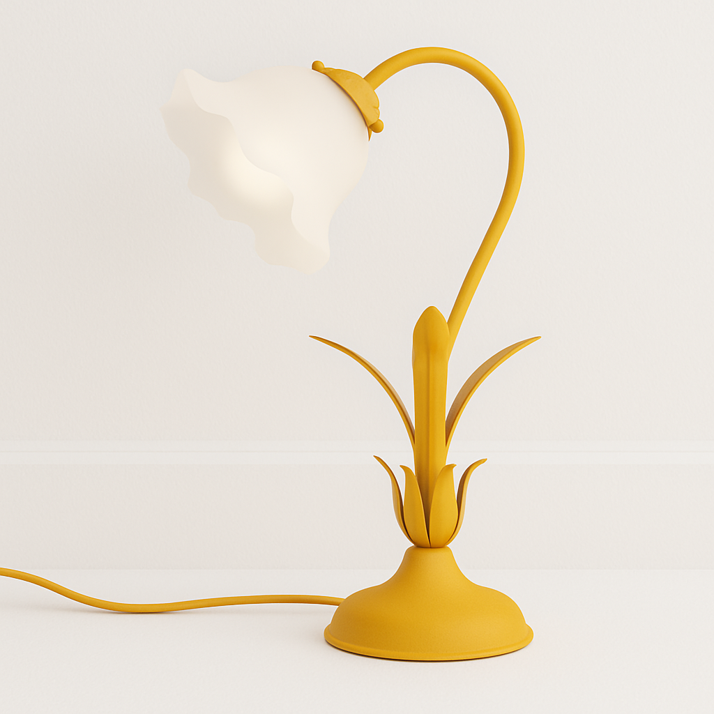 Luminária de Mesa Floral Vintage Orgânico Design Decorativo - homedecor