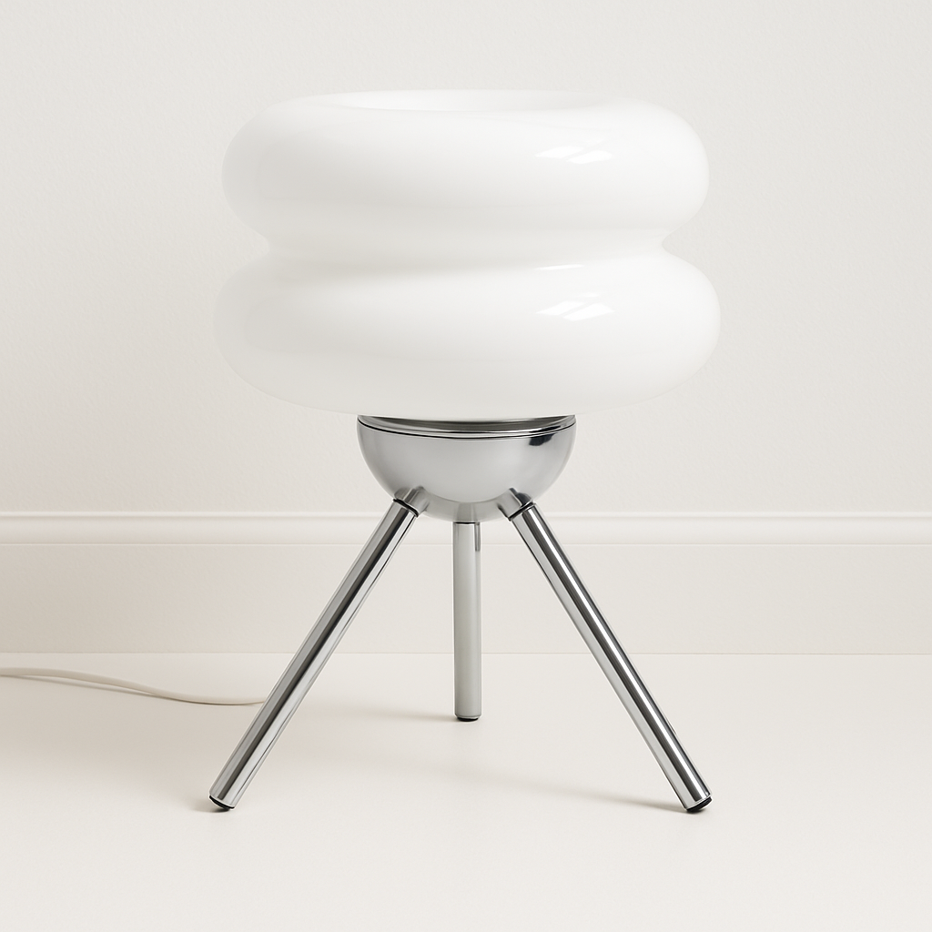 Luminária de Mesa Vidro Orgânico LED Contemporâneo Design - homedecor