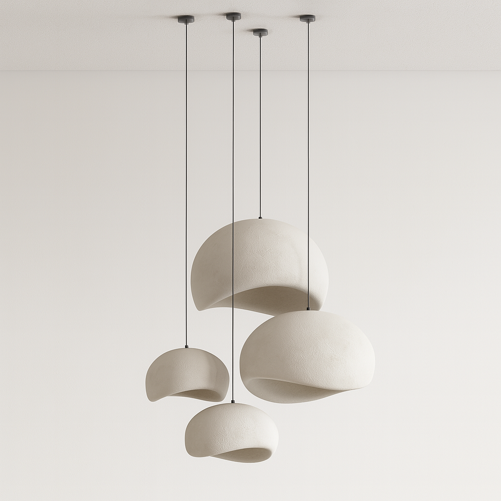 Pendente Branco Orgânico Escandinavo LED Design - homedecor