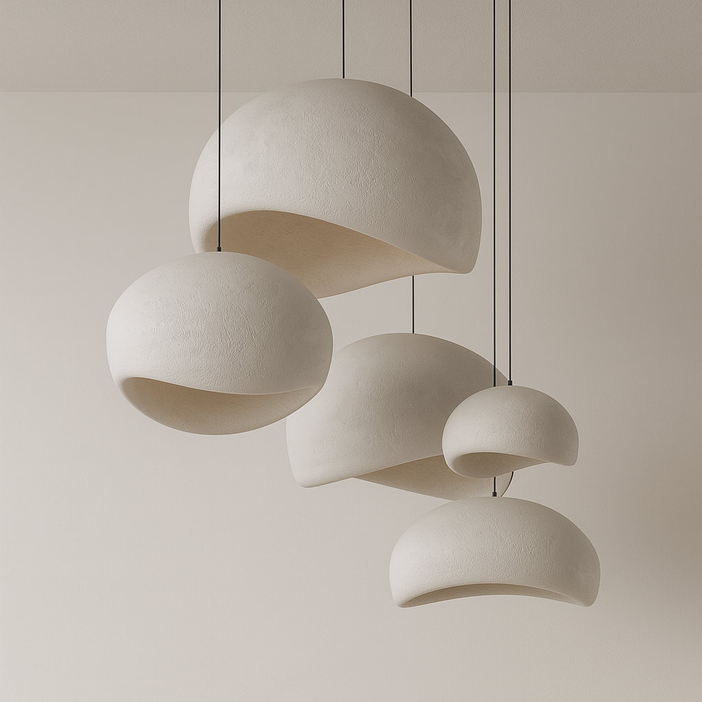 Pendente Branco Orgânico Escandinavo LED Design - homedecor