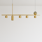 Pendente Linear Dourado LED 3000K Design Moderno - homedecor