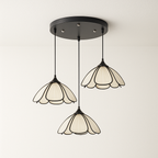 Pendente Minimalista Floral Bege Preto Delicado - homedecor