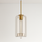 Pendente de Vidro Âmbar Esfera Dourado Design Elegante - homedecor