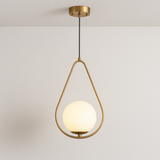 Pendente Dourado Design Gota Vidro Iluminação