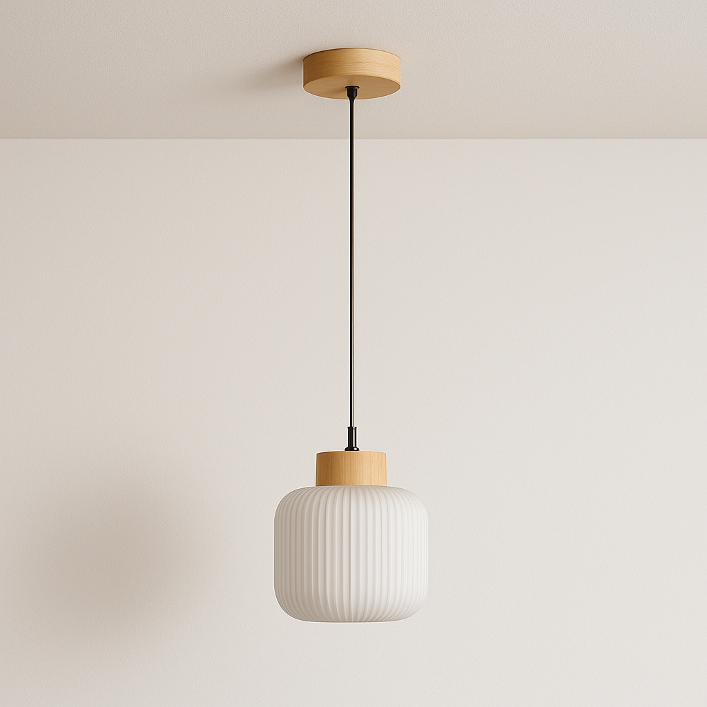 Pendente Japonês Wabi-Sabi Madeira Natural Zen - homedecor