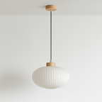 Pendente Japonês Wabi-Sabi Madeira Natural Zen - homedecor