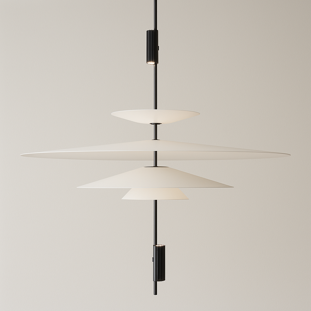 Pendente LED Cascata 4 Camadas Acrílico 68cm Design - homedecor