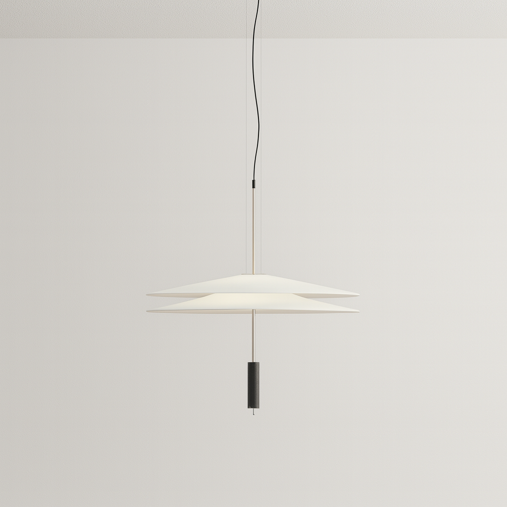 Pendente LED Flutuante 50-68cm Acrílico Dourado - homedecor