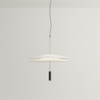 Pendente LED Flutuante 50-68cm Acrílico Dourado - homedecor